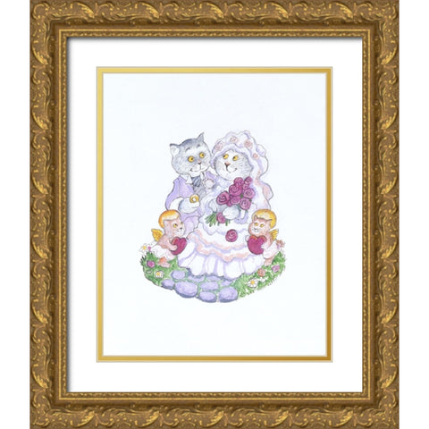 The Wedding Gold Ornate Wood Framed Art Print with Double Matting by Bell, Bill