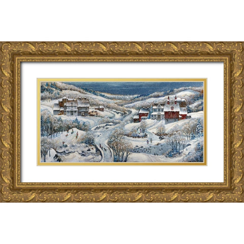 When Winter Comes 2... Gold Ornate Wood Framed Art Print with Double Matting by Bell, Bill