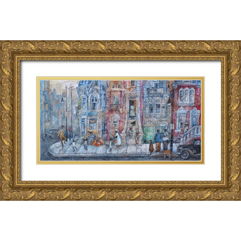 Mister Bojangles Gold Ornate Wood Framed Art Print with Double Matting by Bell, Bill