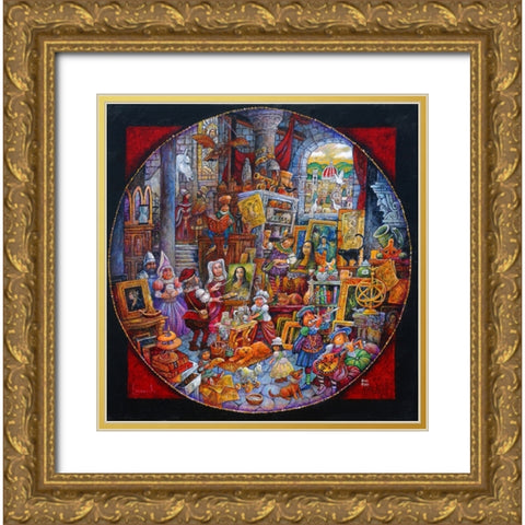 Leonardoâ€™s Masterpiece Gold Ornate Wood Framed Art Print with Double Matting by Bell, Bill