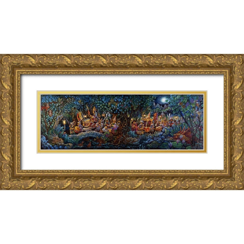 In Search Of Dragons (Chinois) Gold Ornate Wood Framed Art Print with Double Matting by Bell, Bill