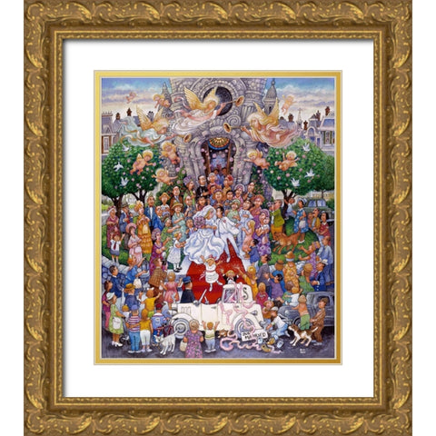 The Wedding 2 Gold Ornate Wood Framed Art Print with Double Matting by Bell, Bill