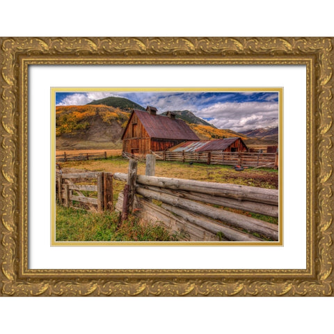 A Simpler Life Gold Ornate Wood Framed Art Print with Double Matting by Sherrell, Bill
