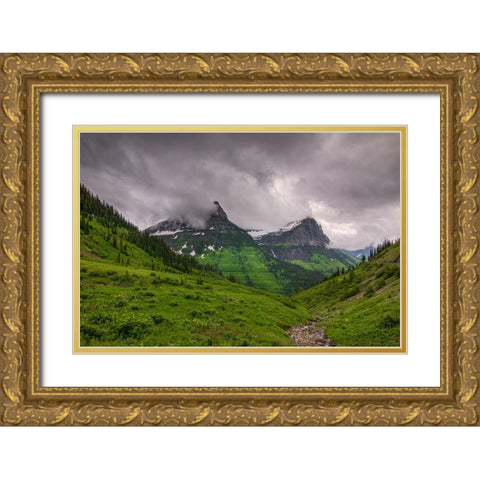 A Storm Brewing Gold Ornate Wood Framed Art Print with Double Matting by Sherrell, Bill
