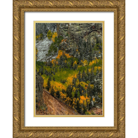 Autumn Grace Gold Ornate Wood Framed Art Print with Double Matting by Sherrell, Bill
