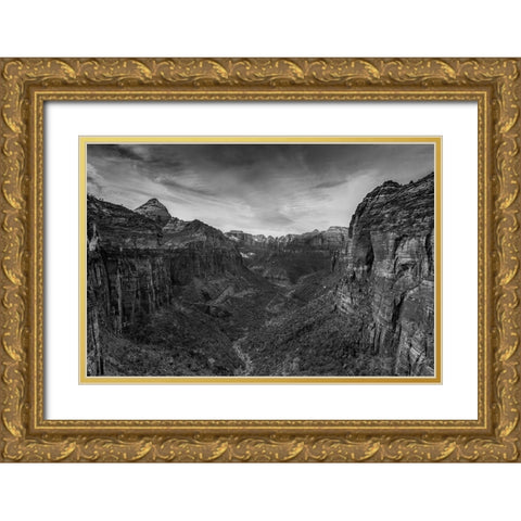 Canyon Walls Gold Ornate Wood Framed Art Print with Double Matting by Sherrell, Bill