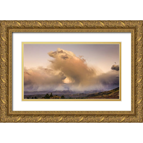 Cloudburst Gold Ornate Wood Framed Art Print with Double Matting by Sherrell, Bill