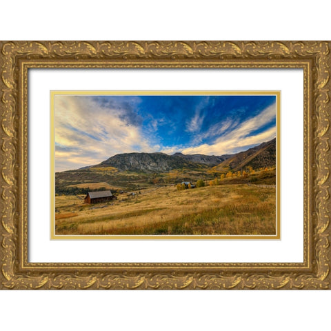 Dusk At Deep Creek Mesa Gold Ornate Wood Framed Art Print with Double Matting by Sherrell, Bill