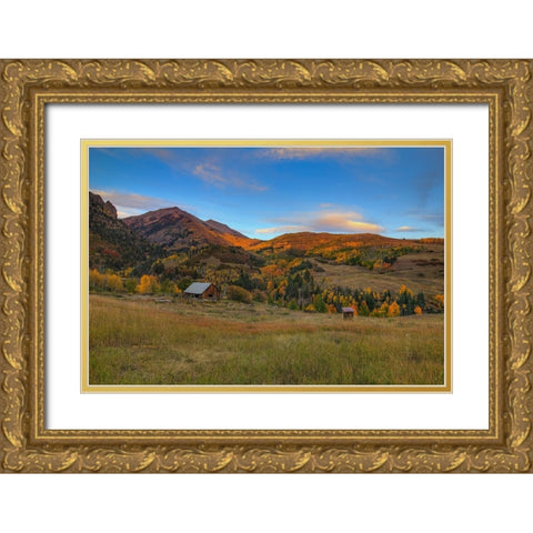 Finding Peace Gold Ornate Wood Framed Art Print with Double Matting by Sherrell, Bill