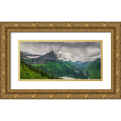 Mountain Storm Gold Ornate Wood Framed Art Print with Double Matting by Sherrell, Bill