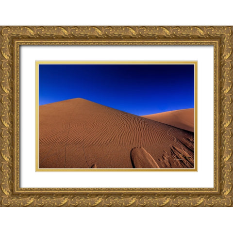 Pyramid Dunes Gold Ornate Wood Framed Art Print with Double Matting by Sherrell, Bill