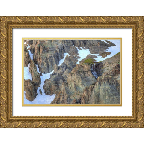 Snowmelt Gold Ornate Wood Framed Art Print with Double Matting by Sherrell, Bill
