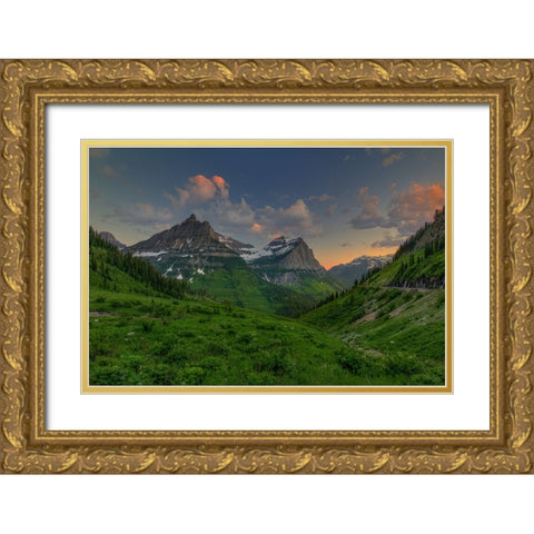 Sunset In Paradise Gold Ornate Wood Framed Art Print with Double Matting by Sherrell, Bill