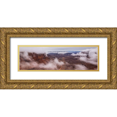 The Unveiling Of A Canyon Gold Ornate Wood Framed Art Print with Double Matting by Sherrell, Bill