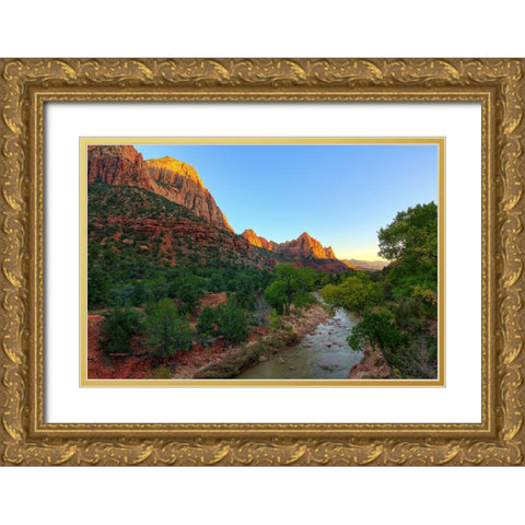 The Valley Of Majesty Gold Ornate Wood Framed Art Print with Double Matting by Sherrell, Bill