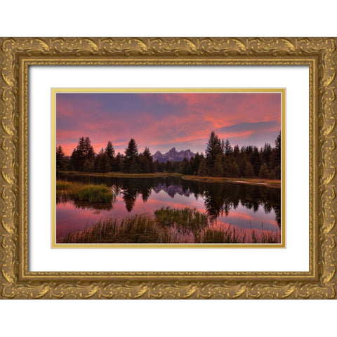 Twilight Serenade Gold Ornate Wood Framed Art Print with Double Matting by Sherrell, Bill
