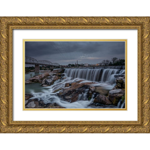 Easter at the Llano Texas Spillway Gold Ornate Wood Framed Art Print with Double Matting by Sherrell, Bill