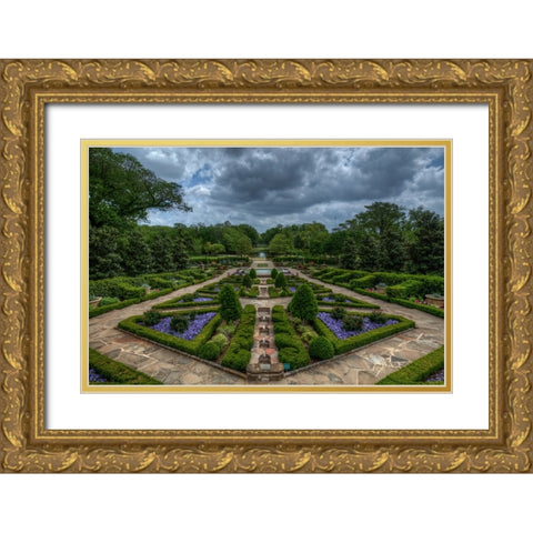 Fort Worth Botanic Gardens Gold Ornate Wood Framed Art Print with Double Matting by Sherrell, Bill
