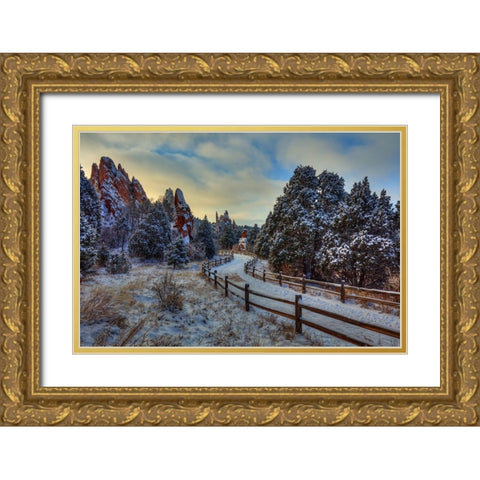 Just A Walk In The Park Gold Ornate Wood Framed Art Print with Double Matting by Sherrell, Bill