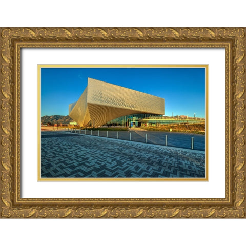 Sunrise At The U.S. Olympic And Paralympic Musuem Gold Ornate Wood Framed Art Print with Double Matting by Sherrell, Bill