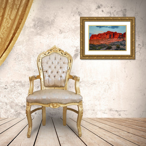 The Magic Of Sunset In Utah Gold Ornate Wood Framed Art Print with Double Matting by Sherrell, Bill