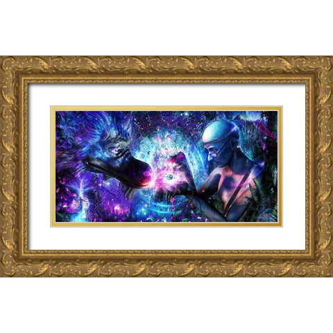 A Spirits Silent Cry Gold Ornate Wood Framed Art Print with Double Matting by Gray, Cameron