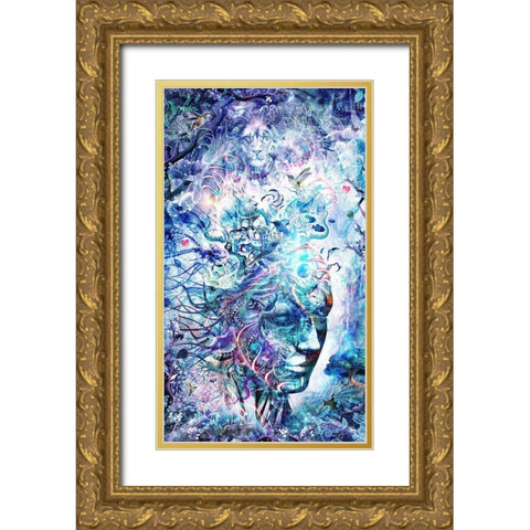 Dreams Of Unity Gold Ornate Wood Framed Art Print with Double Matting by Gray, Cameron