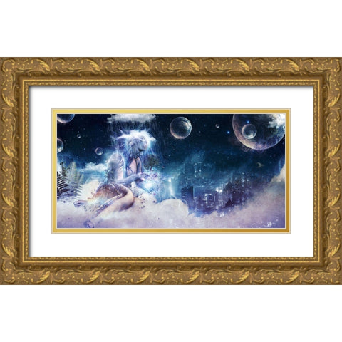 Last Goodbye Gold Ornate Wood Framed Art Print with Double Matting by Gray, Cameron