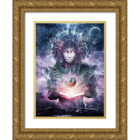 Ocean Atlas Gold Ornate Wood Framed Art Print with Double Matting by Gray, Cameron
