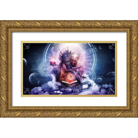 Perhaps The Dreams Are Of Soulmates Gold Ornate Wood Framed Art Print with Double Matting by Gray, Cameron