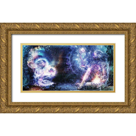 Shoulders And Giants Gold Ornate Wood Framed Art Print with Double Matting by Gray, Cameron