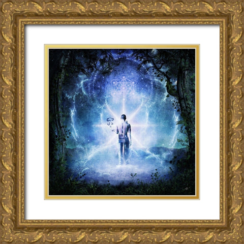 The Journey Begins Gold Ornate Wood Framed Art Print with Double Matting by Gray, Cameron