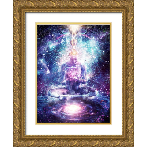 On The Edge Of Harmony Gold Ornate Wood Framed Art Print with Double Matting by Gray, Cameron