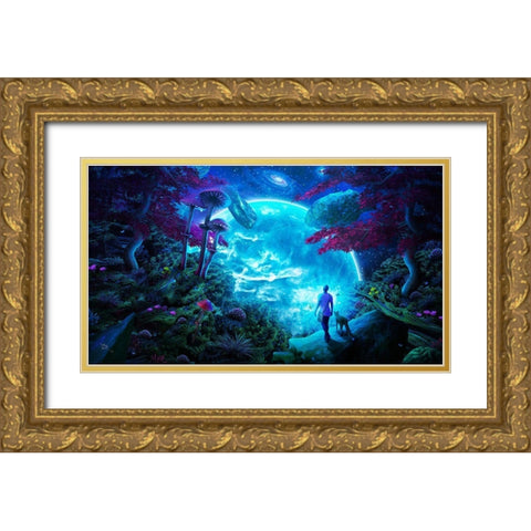 Lost Sky Gold Ornate Wood Framed Art Print with Double Matting by Gray, Cameron