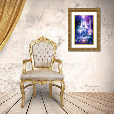 Mind Of Light Gold Ornate Wood Framed Art Print with Double Matting by Gray, Cameron