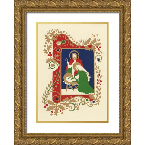 C-0090 Gold Ornate Wood Framed Art Print with Double Matting by Crockett Collection