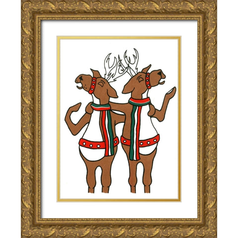 C-1010 Gold Ornate Wood Framed Art Print with Double Matting by Crockett Collection