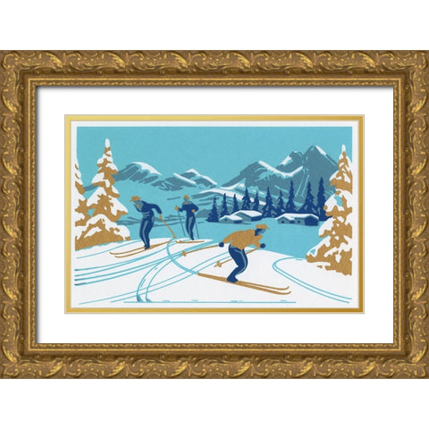 C-8150 Gold Ornate Wood Framed Art Print with Double Matting by Crockett Collection