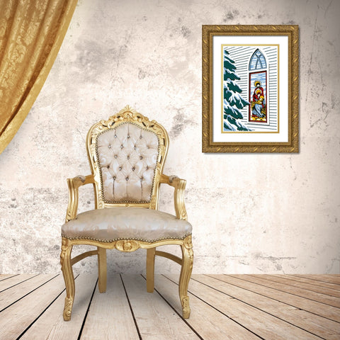 C-3150 Gold Ornate Wood Framed Art Print with Double Matting by Crockett Collection