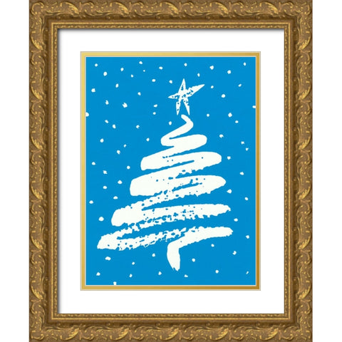 Ca161 Gold Ornate Wood Framed Art Print with Double Matting by Crockett Collection