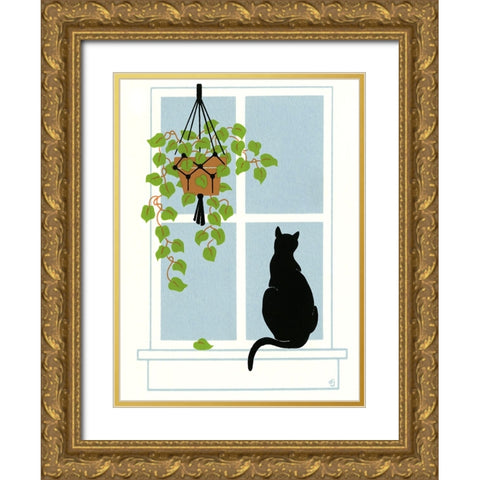 N194 Gold Ornate Wood Framed Art Print with Double Matting by Crockett Collection