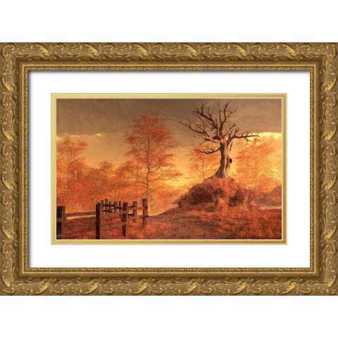 The Dead Tree Gold Ornate Wood Framed Art Print with Double Matting by Eskridge, Daniel