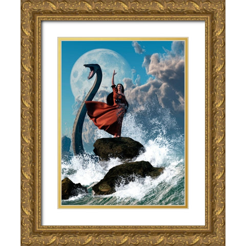 The Sea Witch Gold Ornate Wood Framed Art Print with Double Matting by Eskridge, Daniel
