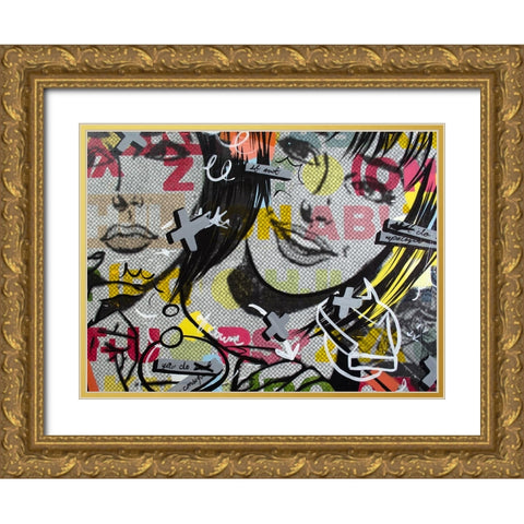 Apologies Gold Ornate Wood Framed Art Print with Double Matting by Monteavaro, Dan