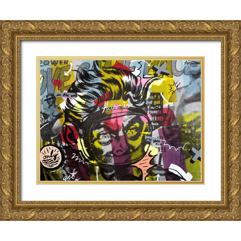 Only Love Gold Ornate Wood Framed Art Print with Double Matting by Monteavaro, Dan