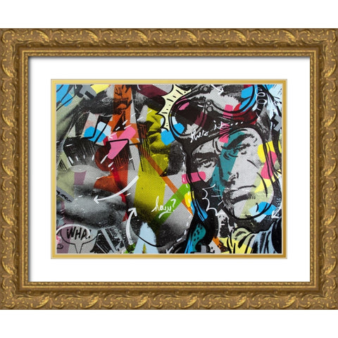 Strongman Gold Ornate Wood Framed Art Print with Double Matting by Monteavaro, Dan