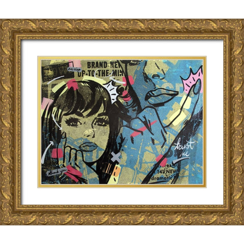 New Dramatic Gold Ornate Wood Framed Art Print with Double Matting by Monteavaro, Dan