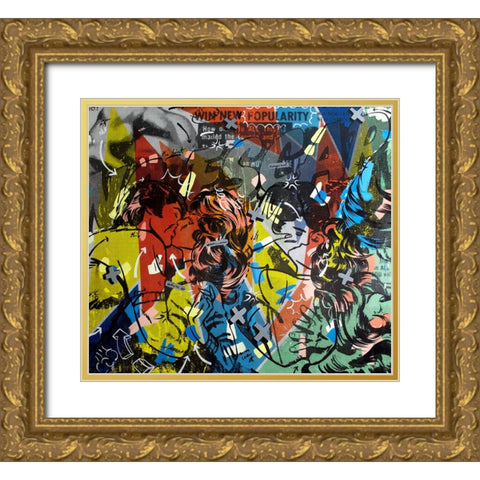 Popularity Everyone is Doing It Gold Ornate Wood Framed Art Print with Double Matting by Monteavaro, Dan