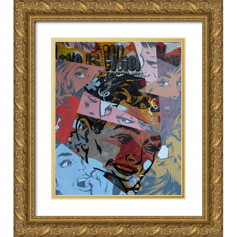 Love Is Where Gold Ornate Wood Framed Art Print with Double Matting by Monteavaro, Dan