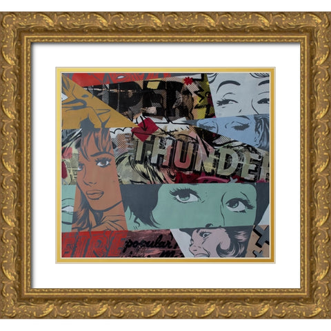 Super Thunder Gold Ornate Wood Framed Art Print with Double Matting by Monteavaro, Dan